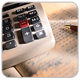 image of calculator and spreadsheet
