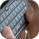 hands texting on phone