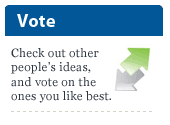 Vote: Check out other people's ideas, and vote on the ones you like best.
